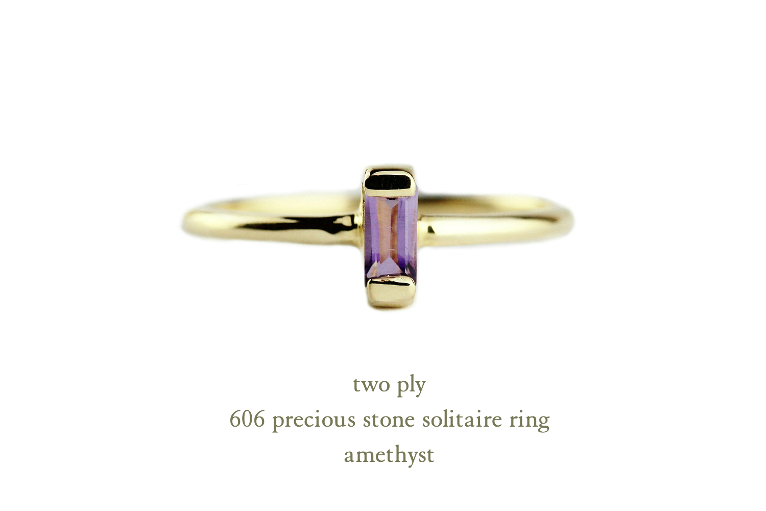 トゥー プライ 606 ガーネット バケットカット 華奢リング ピンキーリング 18金,two ply  Precious Stone Garnet Ring Pinky Ring K18