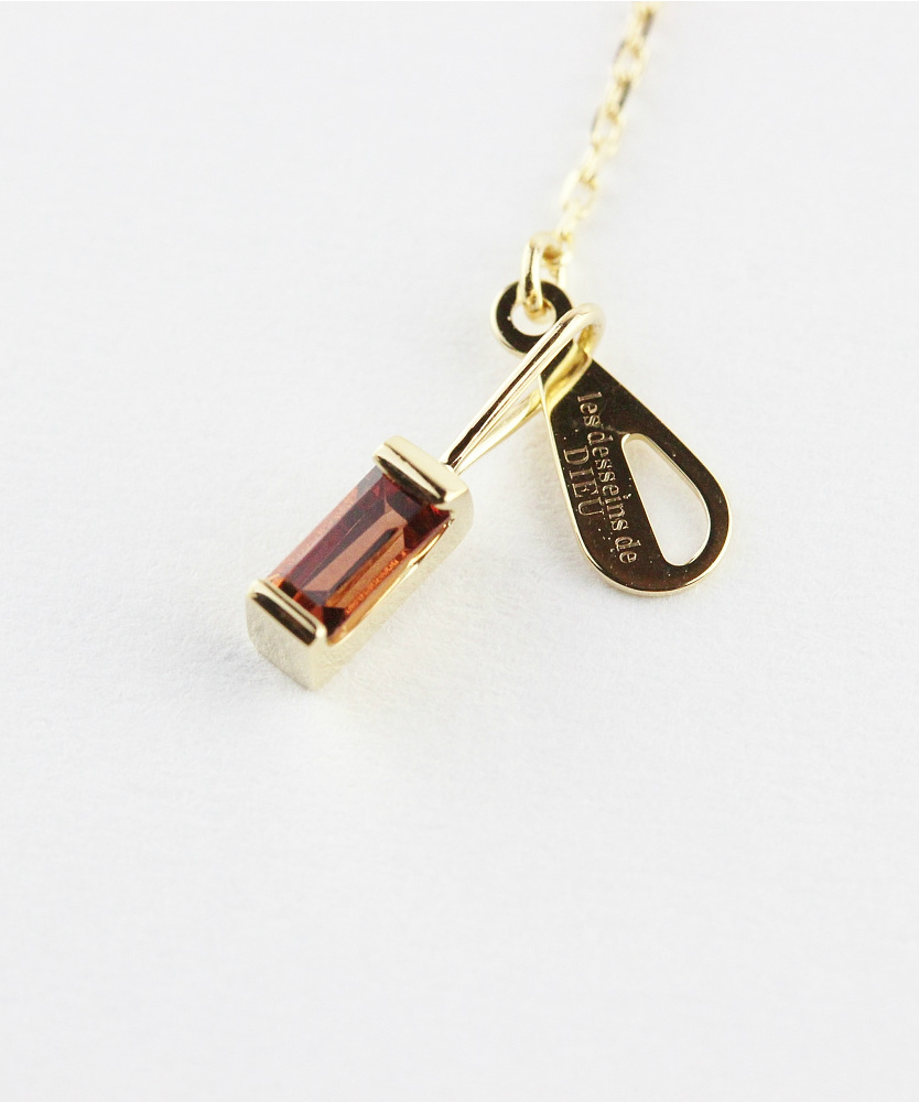 トゥー プライ 607 ガーネット バケットカット 華奢チャーム ペンダントトップ 18金,two ply  Precious Stone Garnet Charm K18