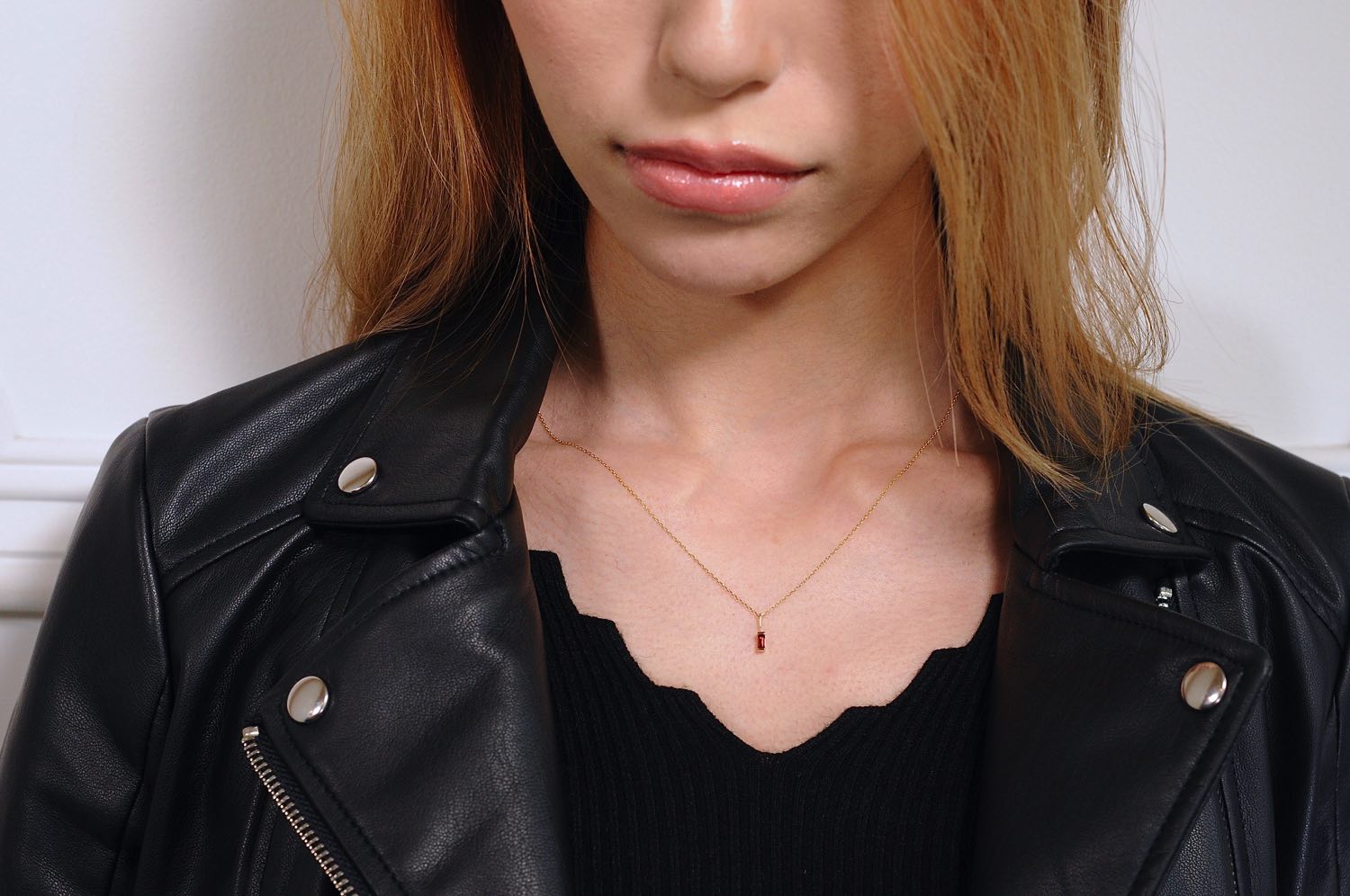 トゥー プライ 607 ガーネット バケットカット 華奢チャーム ペンダントトップ 18金,two ply  Precious Stone Garnet Charm K18