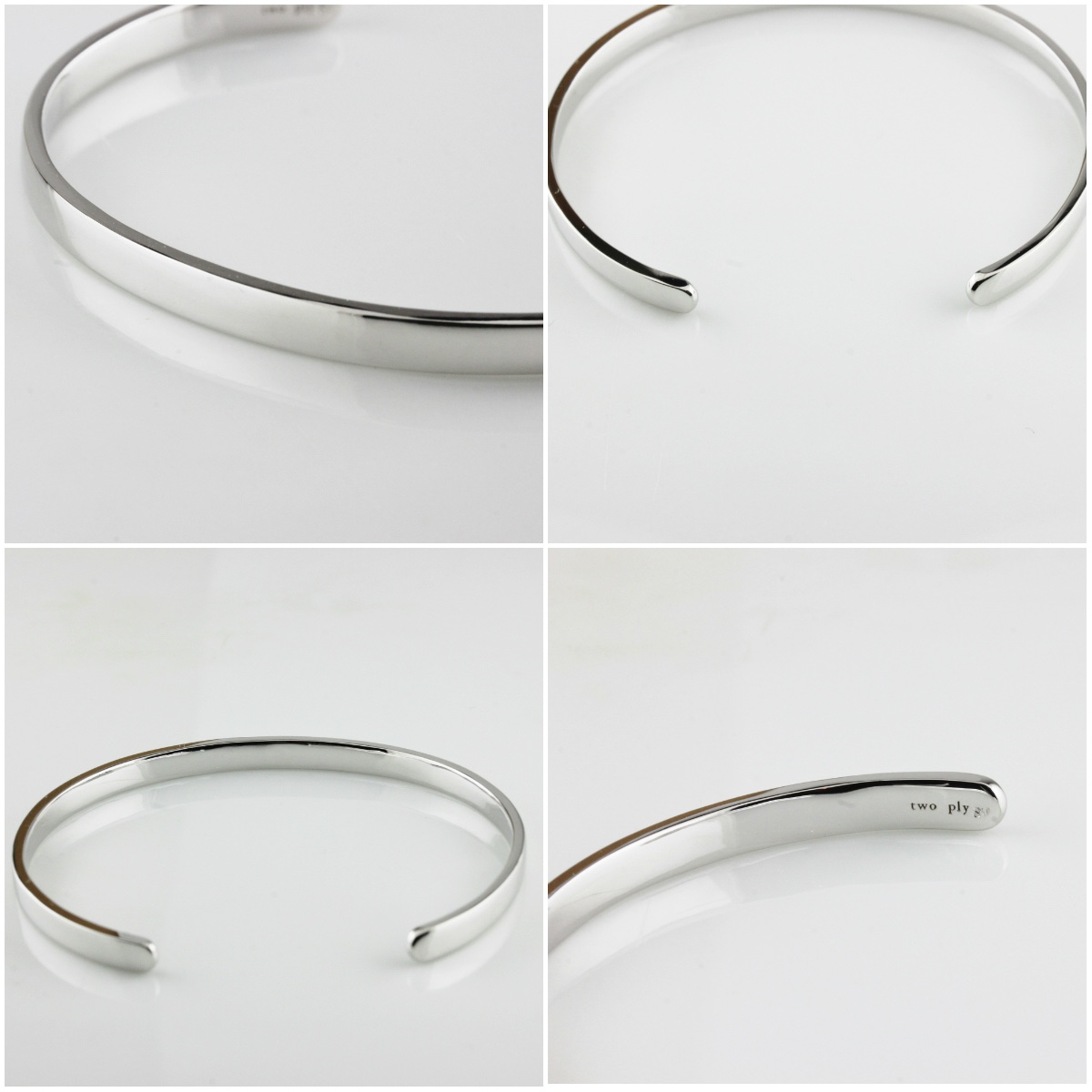 トゥー プライ 609 リュクス シルバー バングル シルバー925,two ply Luxe Silver Bangle