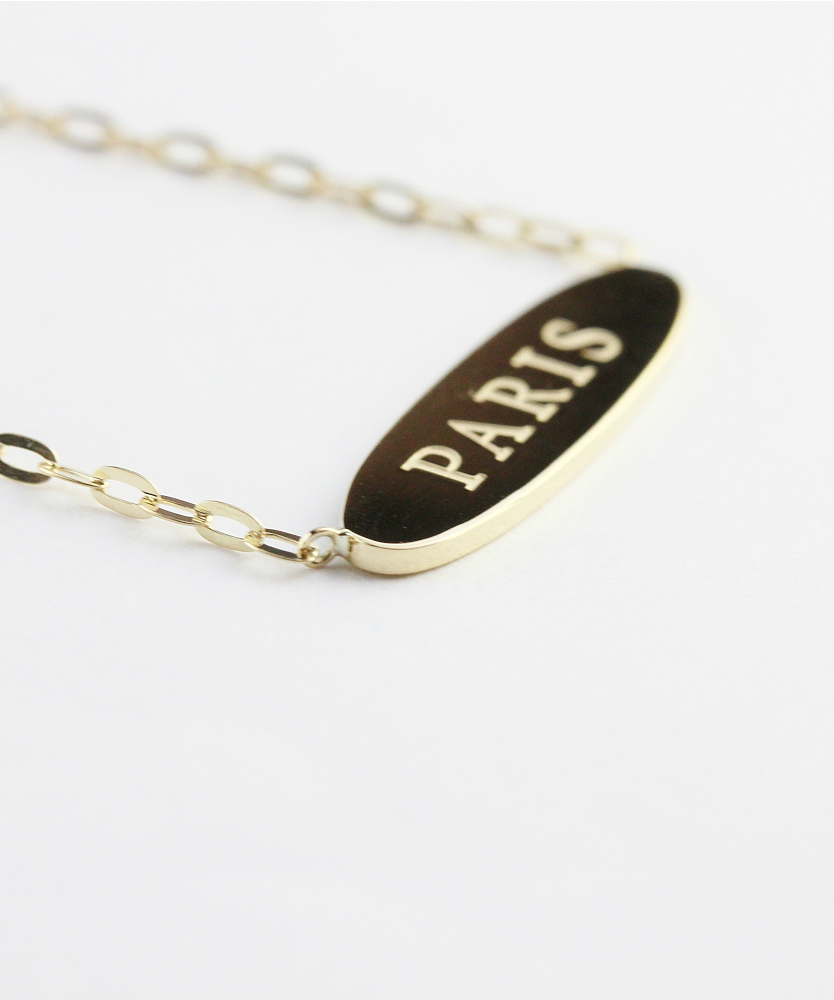 トゥー プライ 618 パーソナライズ イニシャル ナンバー オーバル バー ネックレス 18金,two ply Personalized Oval Bar Necklace K18