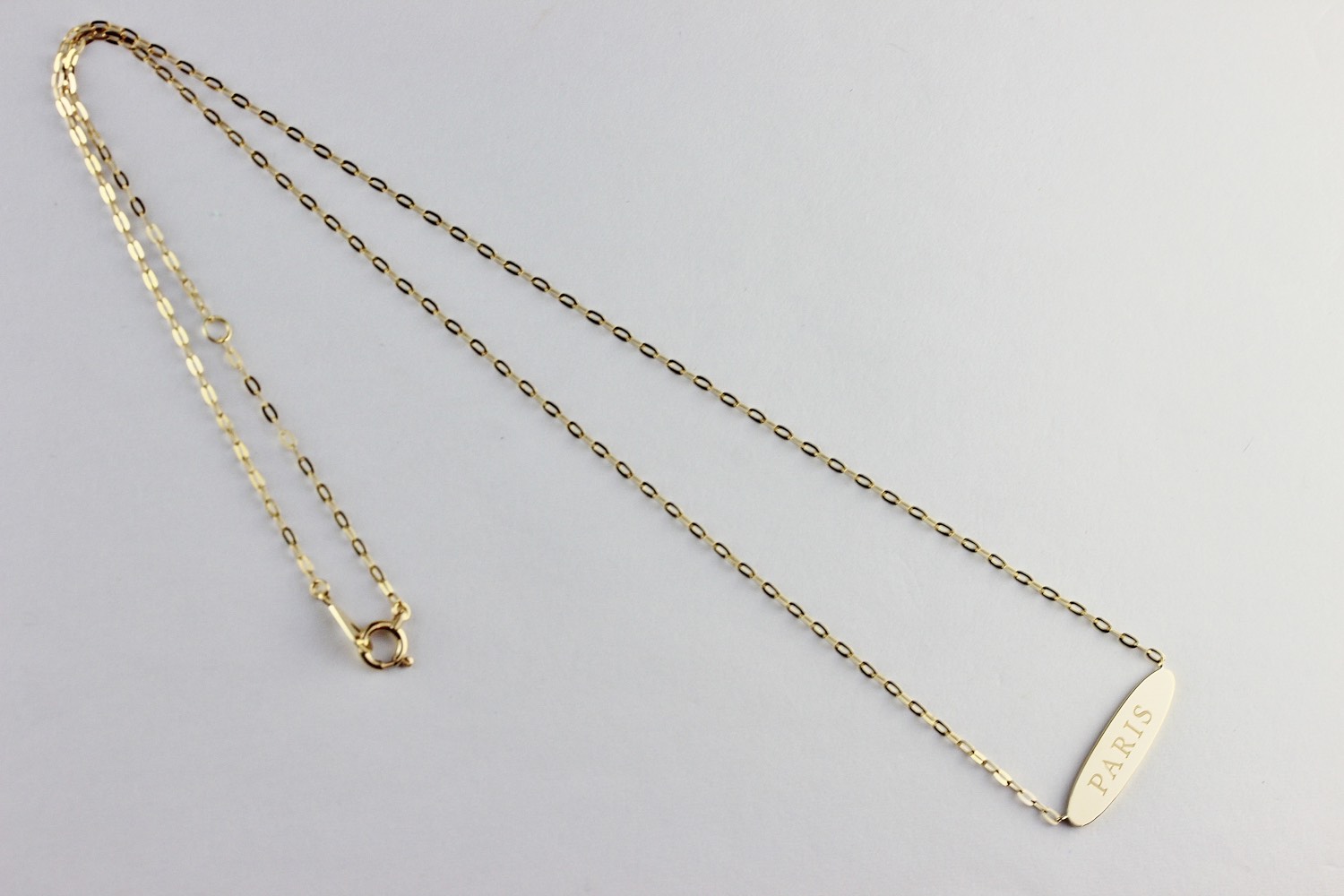 トゥー プライ 618 パーソナライズ イニシャル ナンバー オーバル バー ネックレス 18金,two ply Personalized Oval Bar Necklace K18