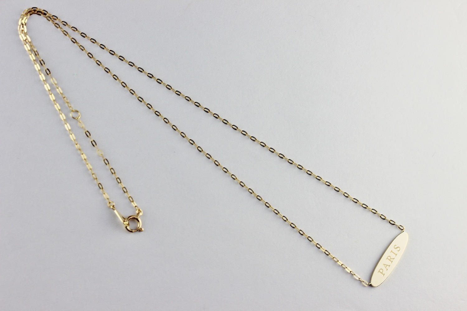 トゥー プライ 618 パーソナライズ イニシャル ナンバー オーバル バー ネックレス 18金,two ply Personalized Oval Bar Necklace K18