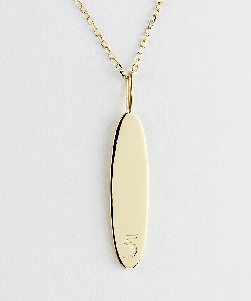 two ply 620 Personalized Oval Bar Charm K18YG/トゥー プライ