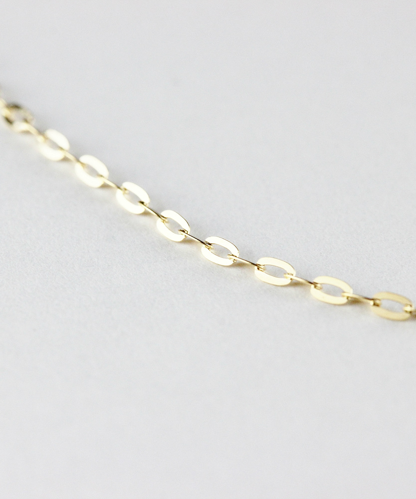 トゥー プライ 623 オーバル チェーン つぶし長小判 ネックレス チェーン 18金,two ply Oval Chain Necklace K18