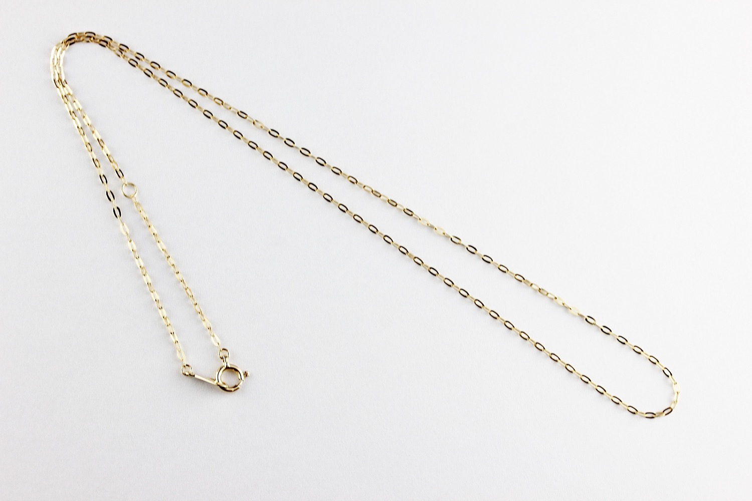 トゥー プライ 623 オーバル チェーン つぶし長小判 ネックレス チェーン 18金,two ply Oval Chain Necklace K18