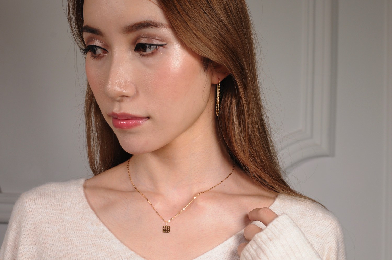 トゥー プライ 623 オーバル チェーン つぶし長小判 ネックレス チェーン 18金,two ply Oval Chain Necklace K18