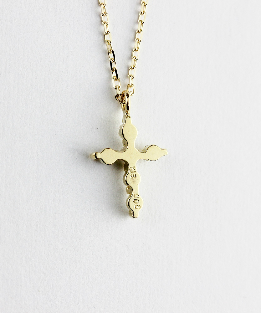 トゥー プライ 625 シマー ダイヤモンド クロス ネックレス 18金,two ply Shimmer Diamond Cross Necklace K18
