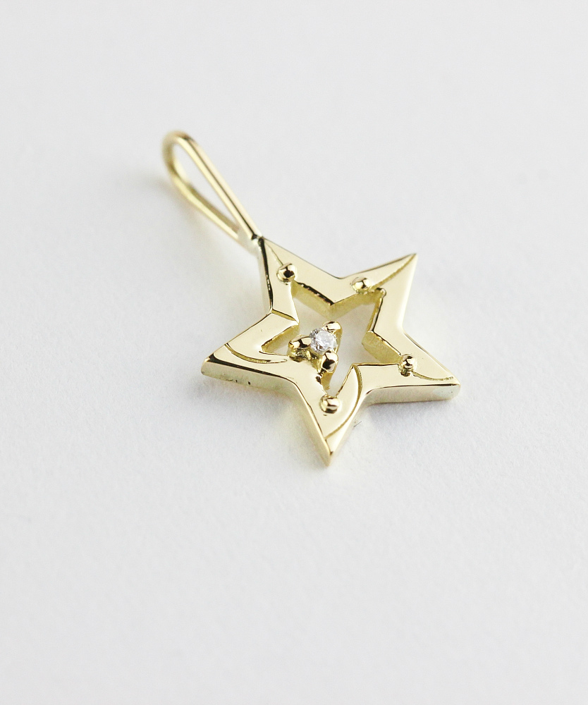 トゥー プライ 628 シューティング スター ダイヤモンド チャーム 18金,two ply Shooting Star Diamond Charm K18
