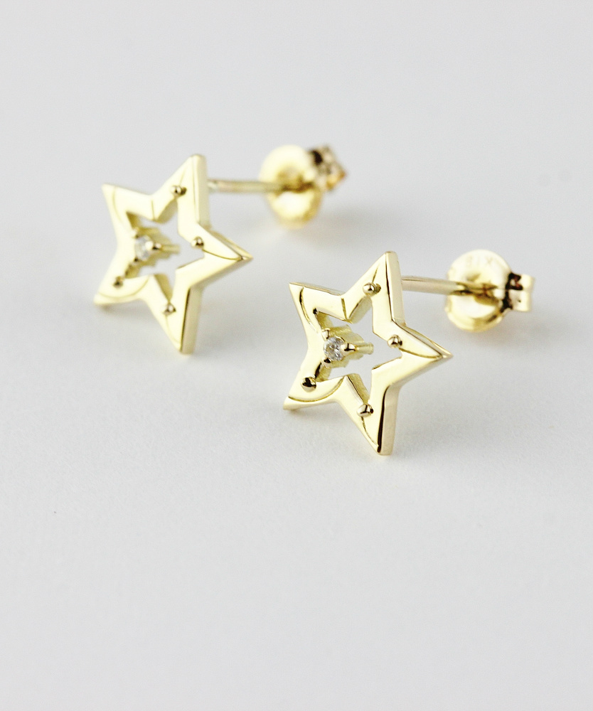 トゥー プライ 629 シューティング スター ダイヤモンド スタッド ピアス 18金,two ply Shooting Star Diamond Stud Earrings K18