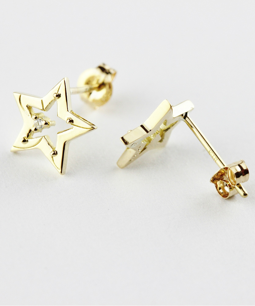 トゥー プライ 629 シューティング スター ダイヤモンド スタッド ピアス 18金,two ply Shooting Star Diamond Stud Earrings K18