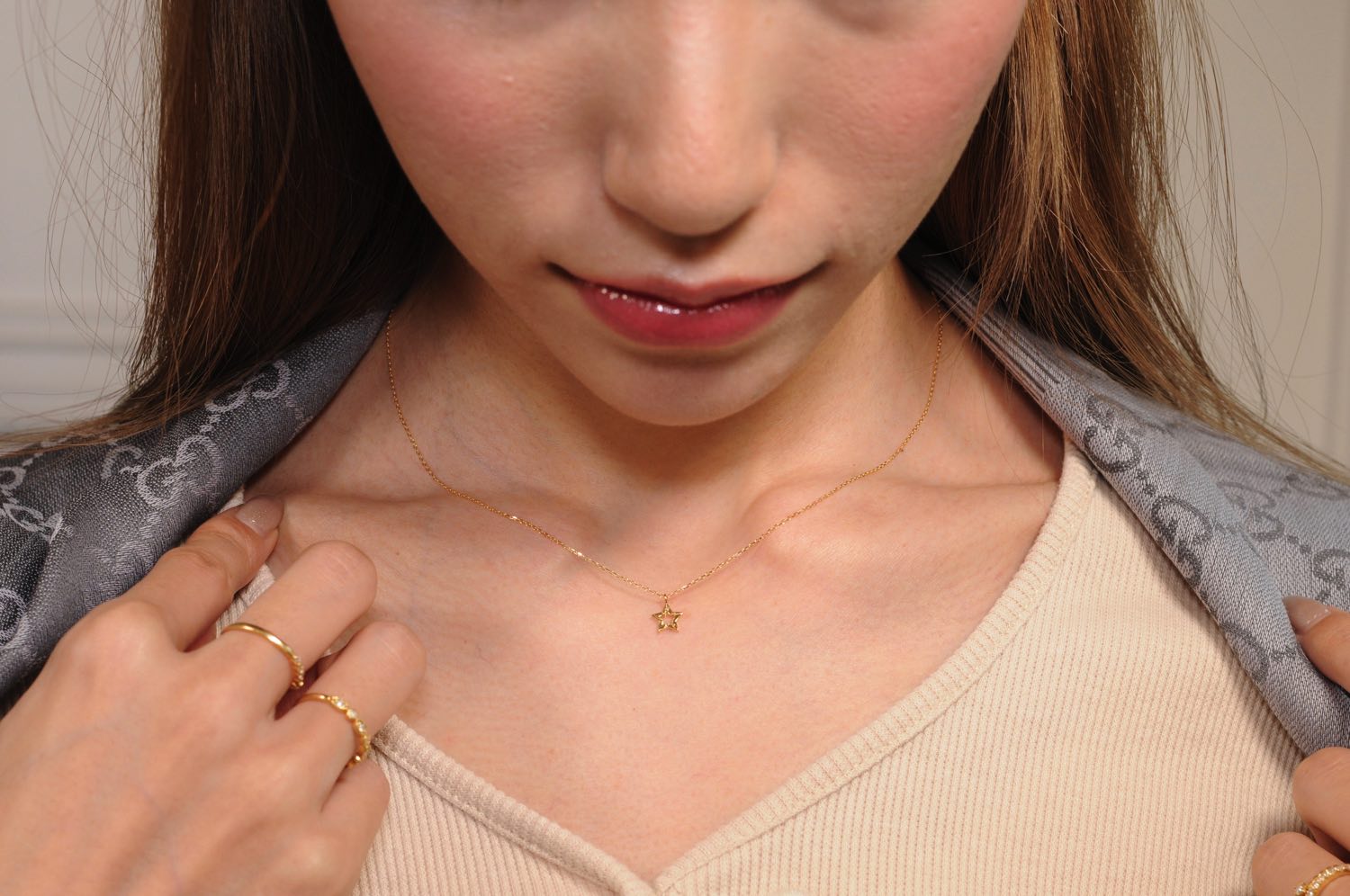 two ply 627 Shooting Star Necklace K18YG/トゥー プライ