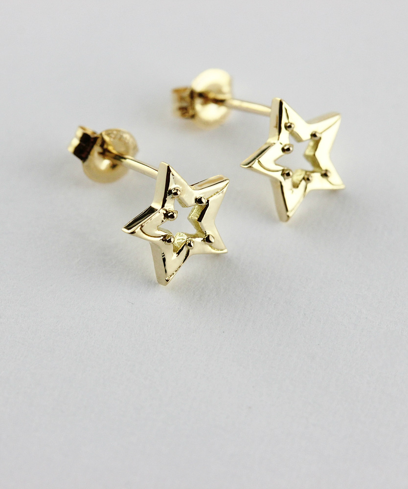 トゥー プライ 632 シューティング スター スタッド ピアス 18金,two ply Shooting Star Stud Earrings K18