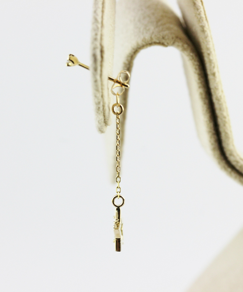 two ply 633 Shooting Star Stud Earrings Back K18YG/トゥー プライ ...