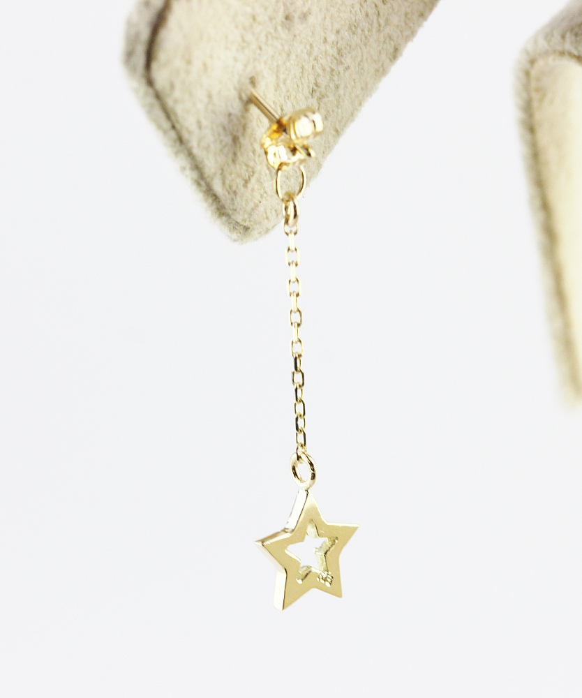 two ply 633 Shooting Star Stud Earrings Back K18YG/トゥー プライ ...