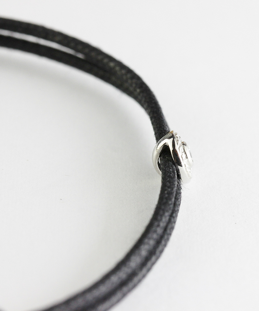 トゥー プライ 636 ラジアル パターン ワックスコード 紐ブレスレット シルバー925,two ply Radial Pattern Wax Cord Bracelet Silver