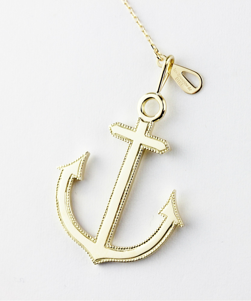 two ply 639 Milgrain Anchor Gold Charm K18YG/トゥー プライ