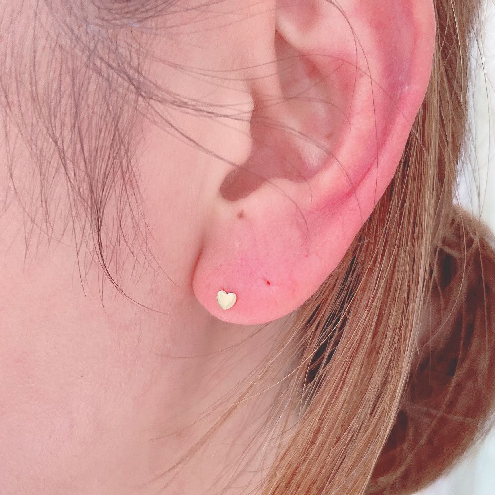 トゥー プライ 644 トゥット アモーレ ハート 華奢 ピアス 片耳 イニシャル 18金,two ply Tutto Amore Heart Stud Earring K18