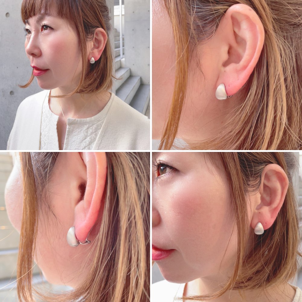 トゥー プライ 651 シズク ティアドロップ クリップ イヤリング シルバー925 片耳,two ply Shizuku Teardrop Clip-on Earring Silver925