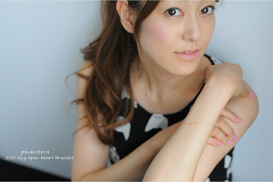 ピナコテーカ 250 タイニー オープン ハート 華奢 ブレスレット 18金,pinacoteca Tiny Open Heart Bracelet K18