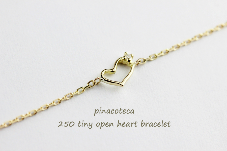 ピナコテーカ 250 タイニー オープン ハート 華奢 ブレスレット 18金,pinacoteca Tiny Open Heart Bracelet K18