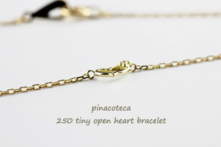 ピナコテーカ 250 タイニー オープン ハート 華奢 ブレスレット 18金,pinacoteca Tiny Open Heart Bracelet K18