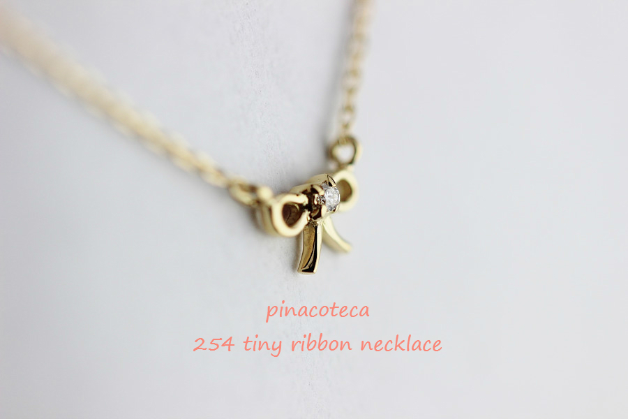 pinacoteca 254 Tiny Ribbon Necklace K18,ピナコテーカ タイニー リボン 極小 華奢ネックレス 18金