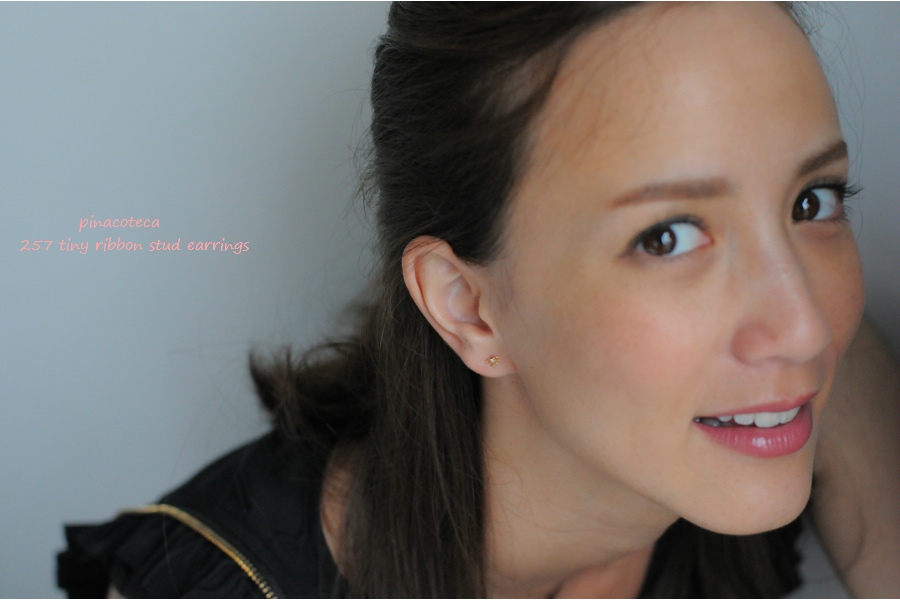 ピナコテーカ 257 タイニー リボン スタッド ピアス 18金,pinacoteca Tiny Ribbon Stud Earrings K18