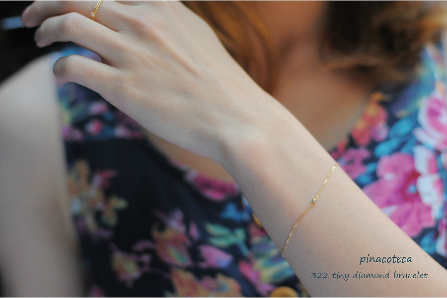 ピナコテーカ 322 タイニー 一粒ダイヤモンド 華奢ブレスレット 18金,picnacoteca Tiny Diamond Bracelet K18