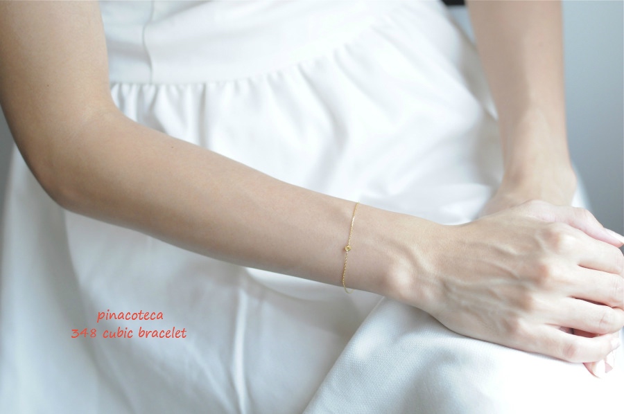 ピナコテーカ 348 キュービック 立体 四角 スクエア 華奢ブレスレット 18金,pinacoteca Cubic Bracelet K18