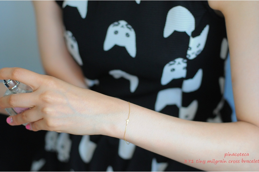 ピナコテーカ 371 タイニー ミル打ち クロス ブレスレット 18金,pinacoteca Tiny Milgrain Cross Bracelet K18