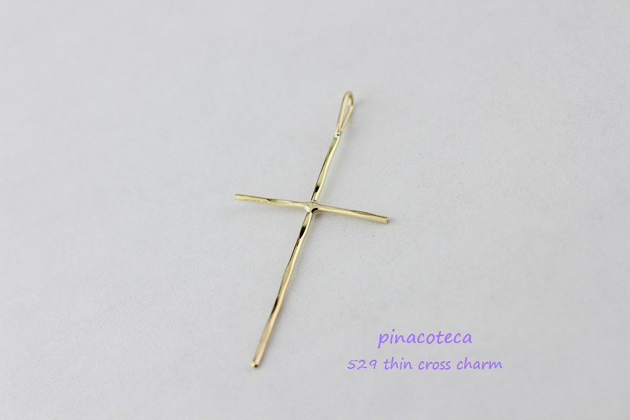 ピナコテーカ 529 シン クロス ハンドメイド チャーム 18金 ペンダントトップ,pinacoteca 529 Thin Cross Handmade Charm K18