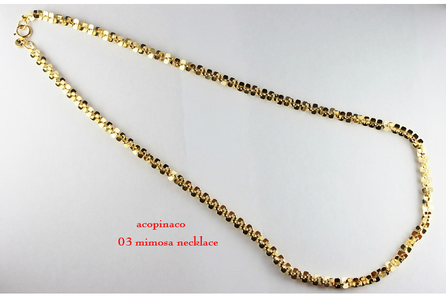 acopinaco 03 MIMOSA necklace ミモザ チェーン ロング ネックレス 80cm アコピナコ