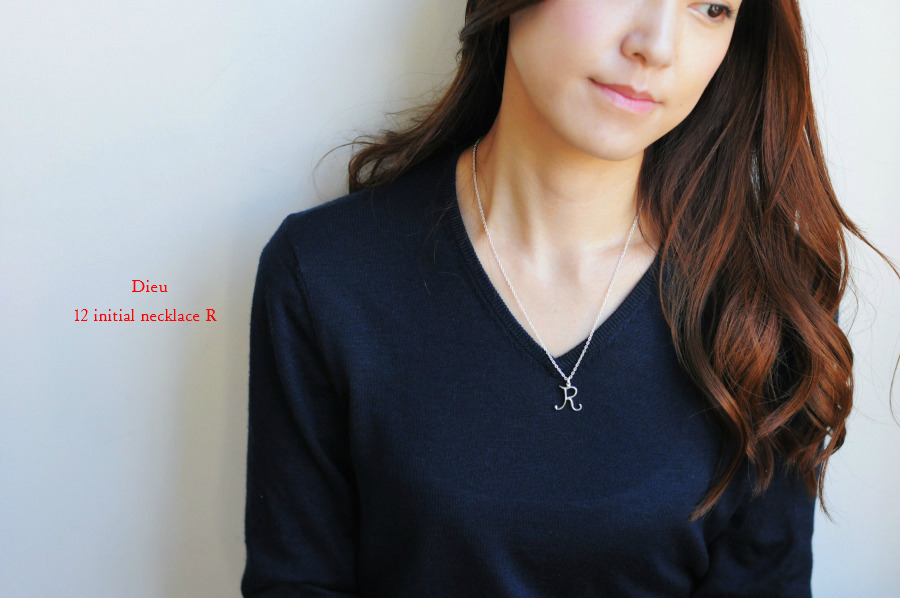 Dieu 12 Initial necklace A E H K M N R S T Y  イニシャル ネックレス デュー