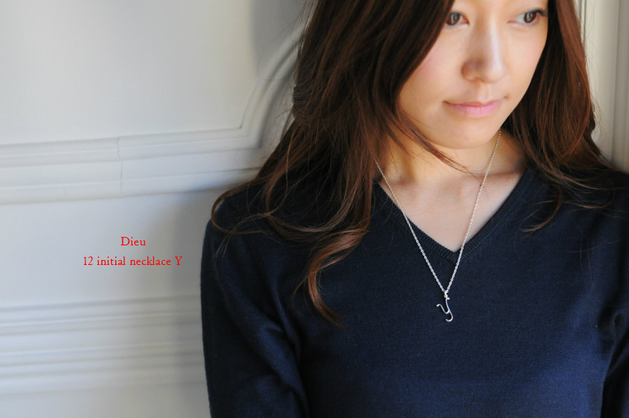 Dieu 12 Initial necklace A E H K M N R S T Y  イニシャル ネックレス デュー