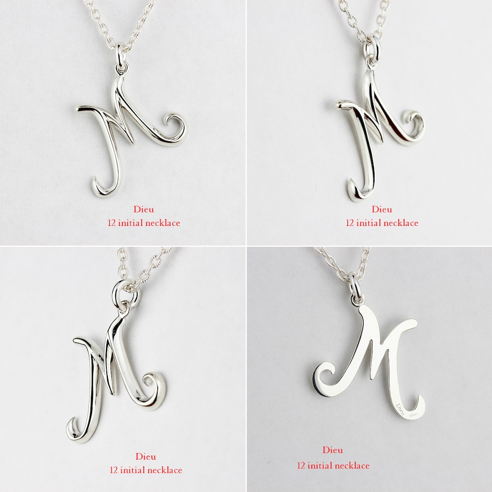 デュー 12 イニシャル ネックレス シルバー925,Dieu Initial Necklace SILVER925