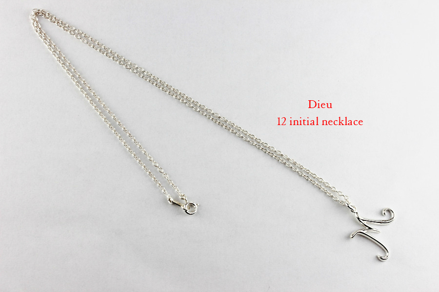 Dieu 12 Initial necklace A E H K M N R S T Y  イニシャル ネックレス デュー