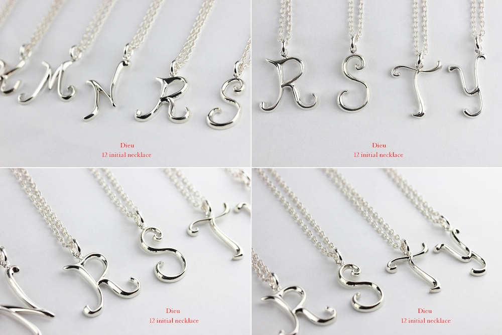 デュー 12 イニシャル ネックレス シルバー925,Dieu Initial Necklace SILVER925