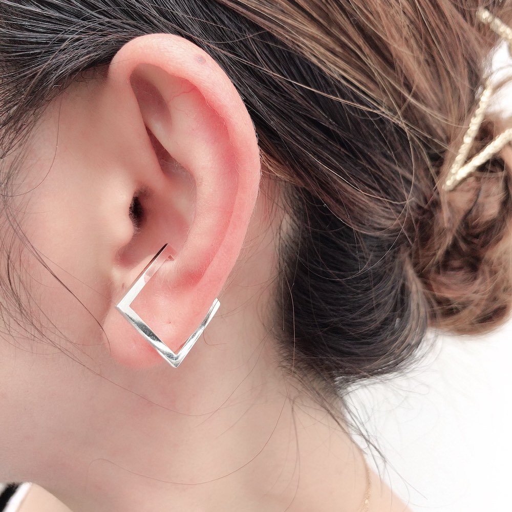 デュー 39 スクエア イヤーカフ シルバー925,DIEU Square Ear cuffs Silver 925