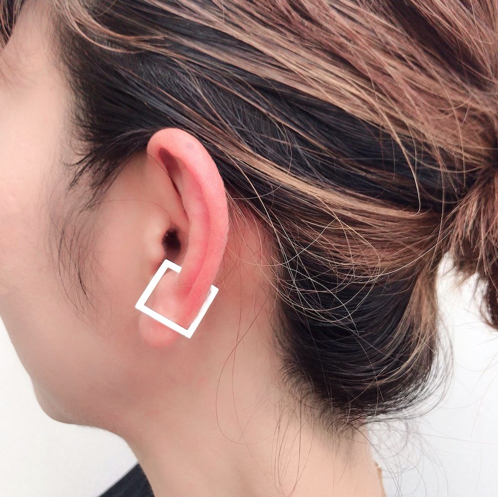 デュー 39 スクエア イヤーカフ シルバー925,DIEU Square Ear cuffs Silver 925