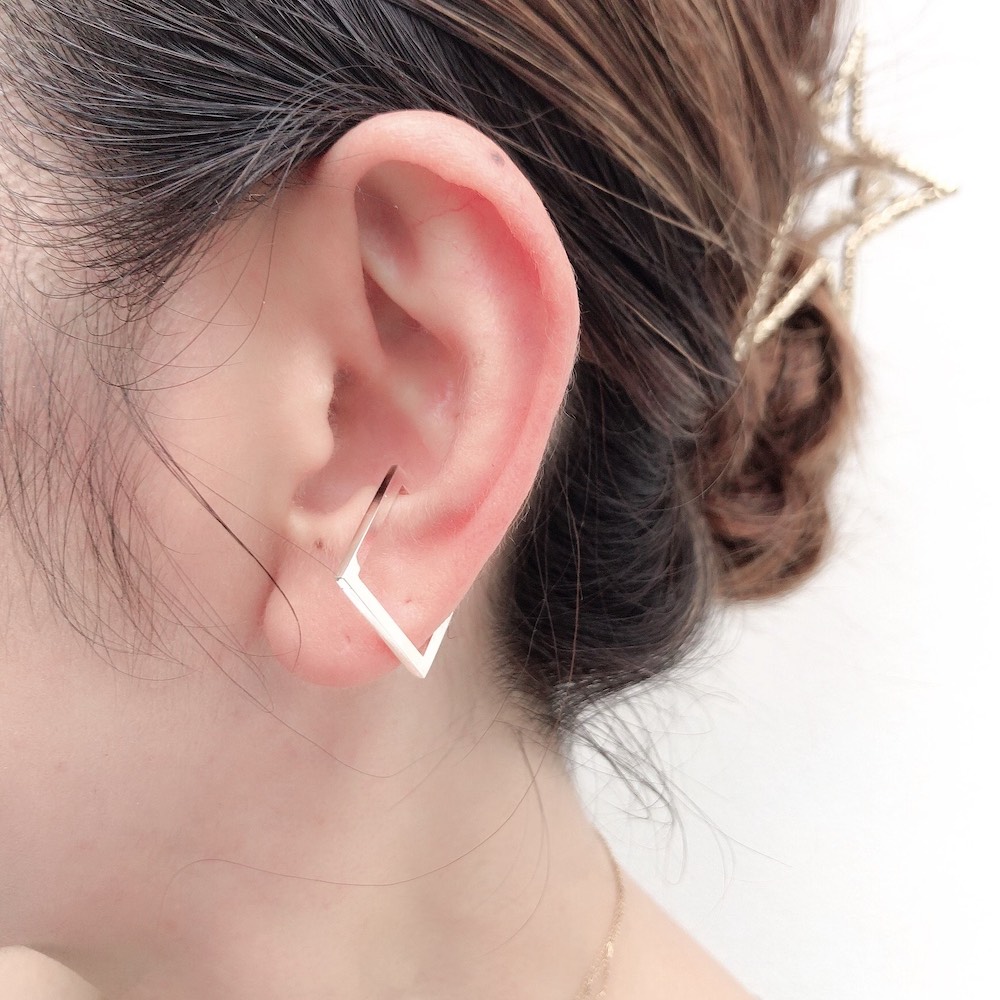 デュー 39 スクエア イヤーカフ シルバー925,DIEU Square Ear cuffs Silver 925