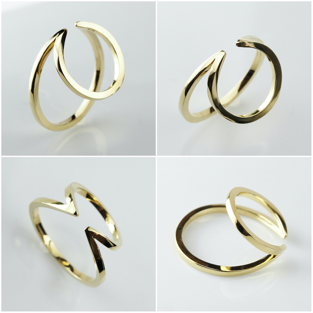 デュー 41 ダブル リング イヤーカフ シルバー925,DIEU Double Ring Ear cuffs Silver 925