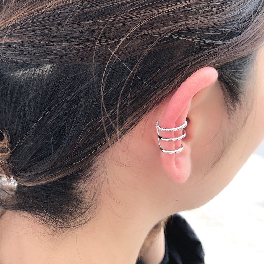 デュー 43 3連 イヤーカフ シルバー925/Dieu Triple Stranded Ear cuff Silver925