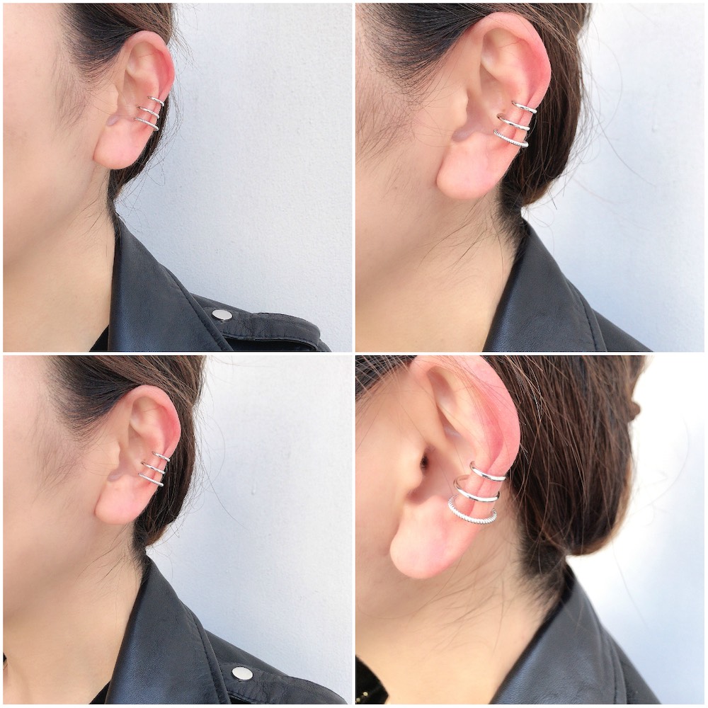 デュー 43 トリプル 3連 イヤーカフ シルバー925,DIEU Triple Stranded Ear Cuff SILVER925