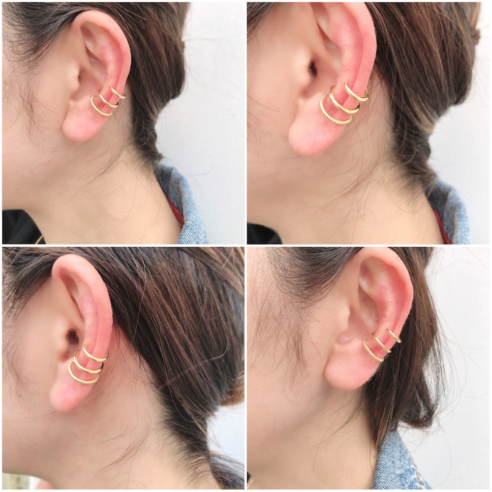 デュー 43 トリプル 3連 イヤーカフ シルバー925,DIEU Triple Stranded Ear Cuff SILVER925