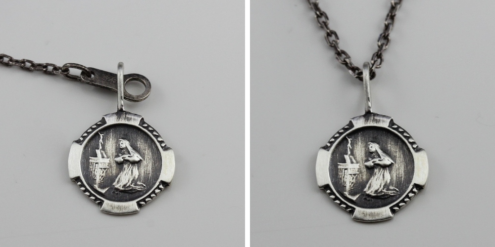 デュー 47 スモール メダイ チャーム シルバー,DIEU Small Medaille Charm Silver925