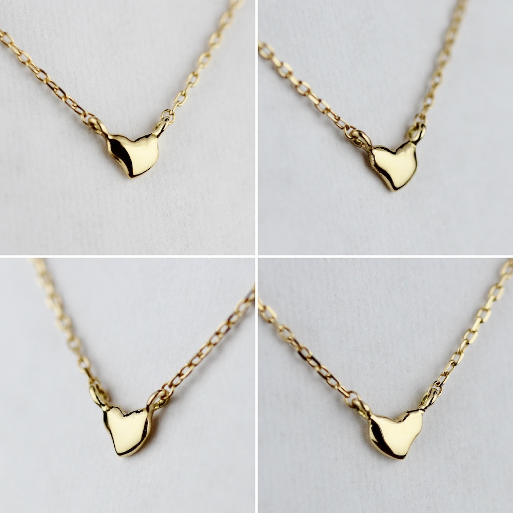 レデッサンドゥデュー 245 マイクロ ハート 華奢ネックレス 18金,les desseins de DIEU Micro Heart Necklace K18