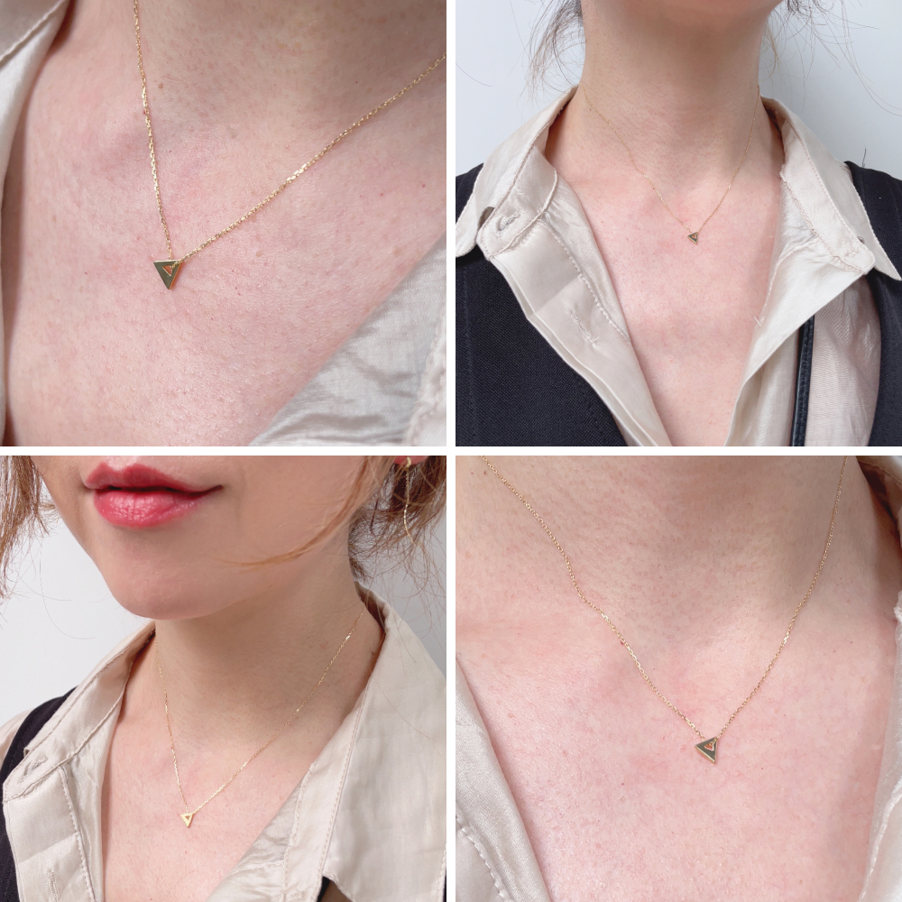 レデッサンドゥデュー トライアングル ネックレス 18金,les desseins de DIEU 450 Triangle necklace K18