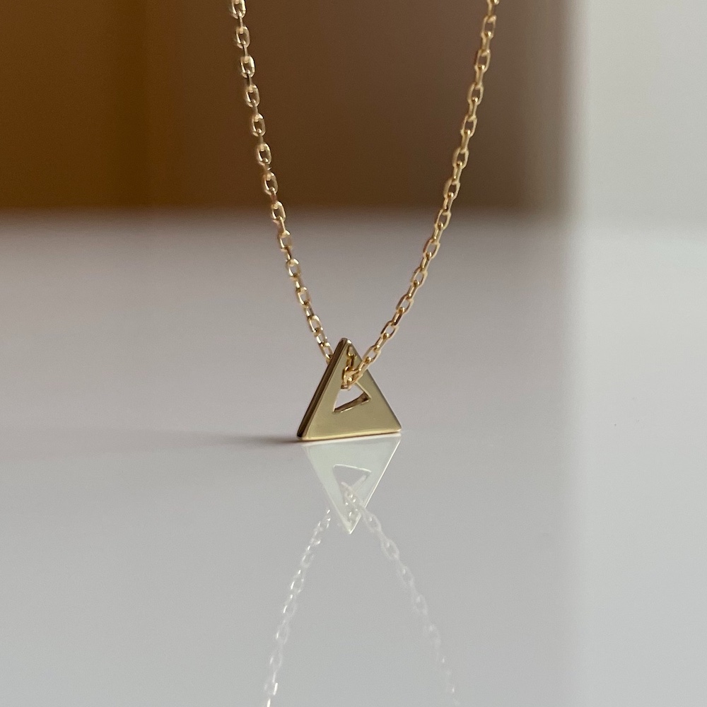 レデッサンドゥデュー トライアングル ネックレス 18金,les desseins de DIEU 450 Triangle necklace K18