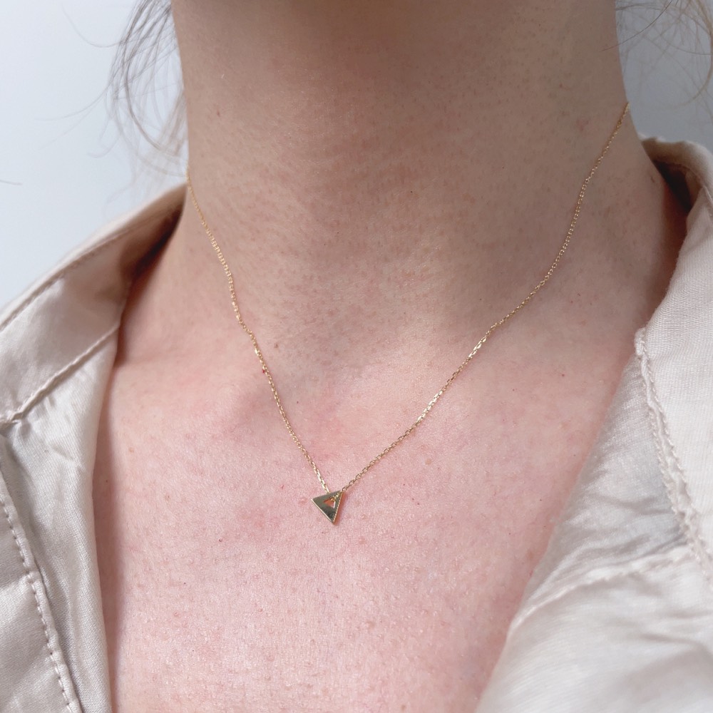 レデッサンドゥデュー トライアングル ネックレス 18金,les desseins de DIEU 450 Triangle necklace K18